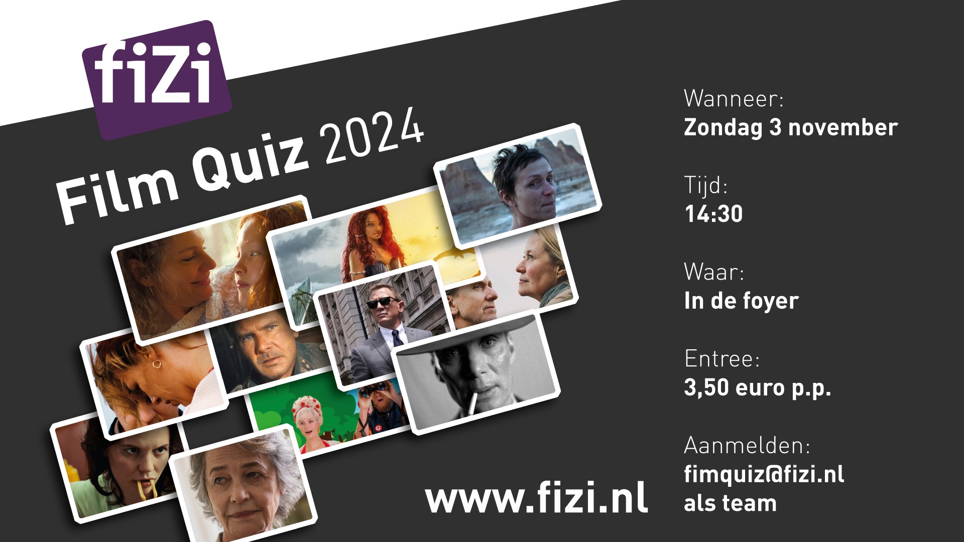 fiZi Filmquiz: zondagmiddag 3 november